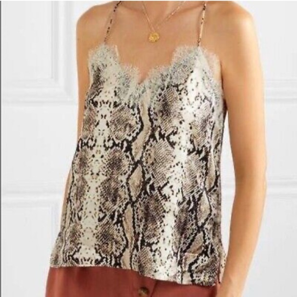 Cami NYC The Racer Charmeuse Snake Tank Top Silk - Picture 3 of 9